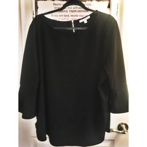 Green Envelope - Beautiful Black Flare Sleeve Top